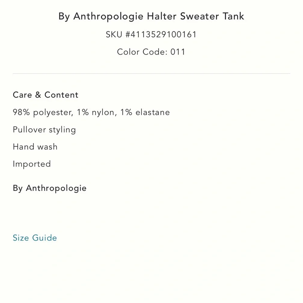 NWT halter sweater tank anthro - Picture 6 of 6